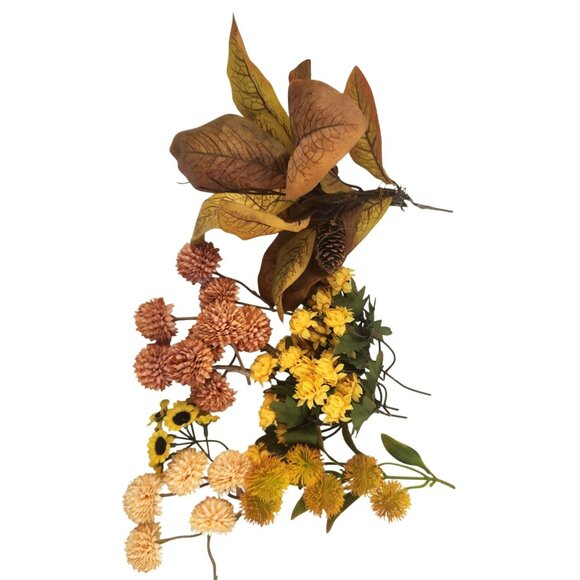 Autumn Floral Arrangement Supplies Mix Mums Fall Leaves Berries Wreath Craft Déc - Picture 2 of 16